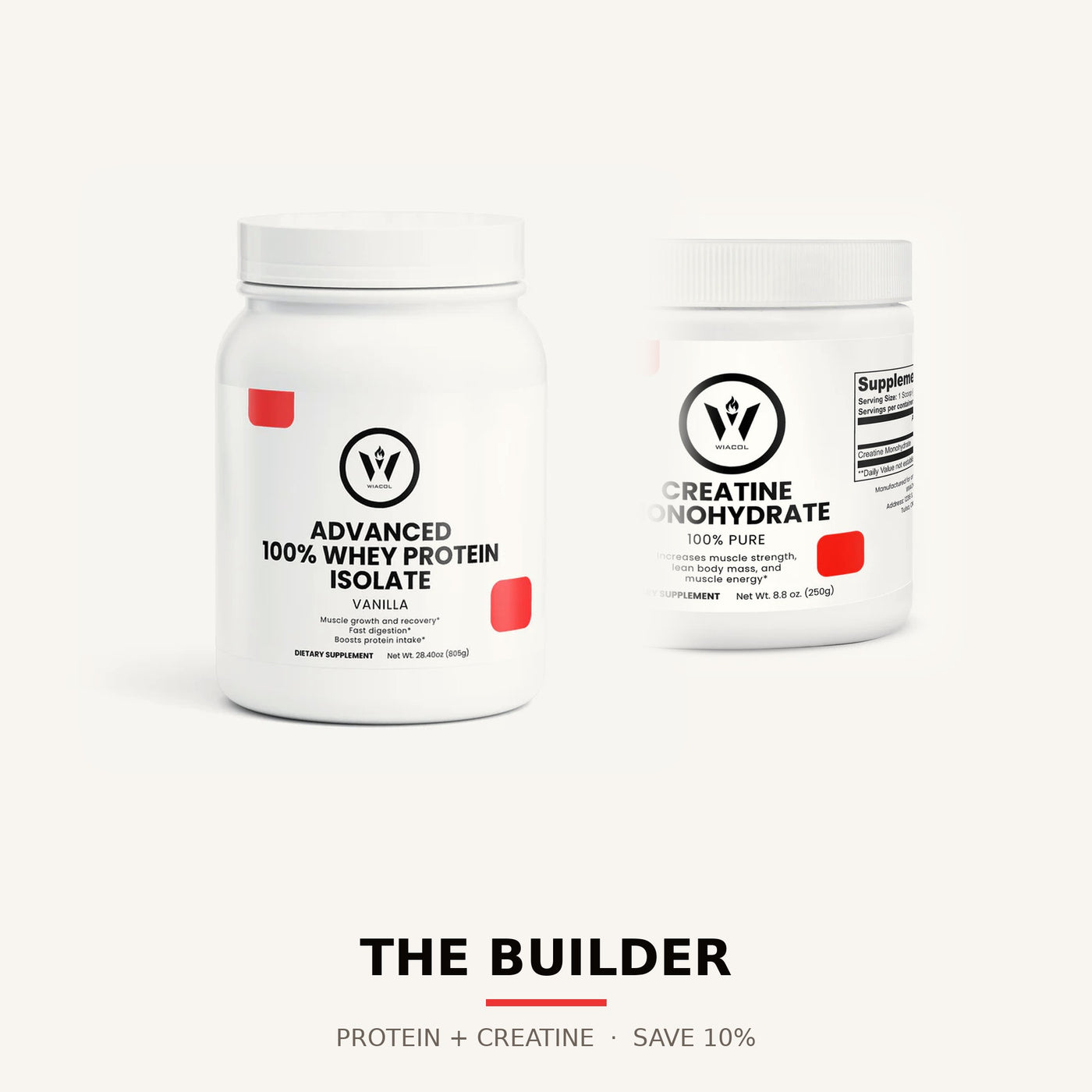 The Builder — Protein + Creatine Stack