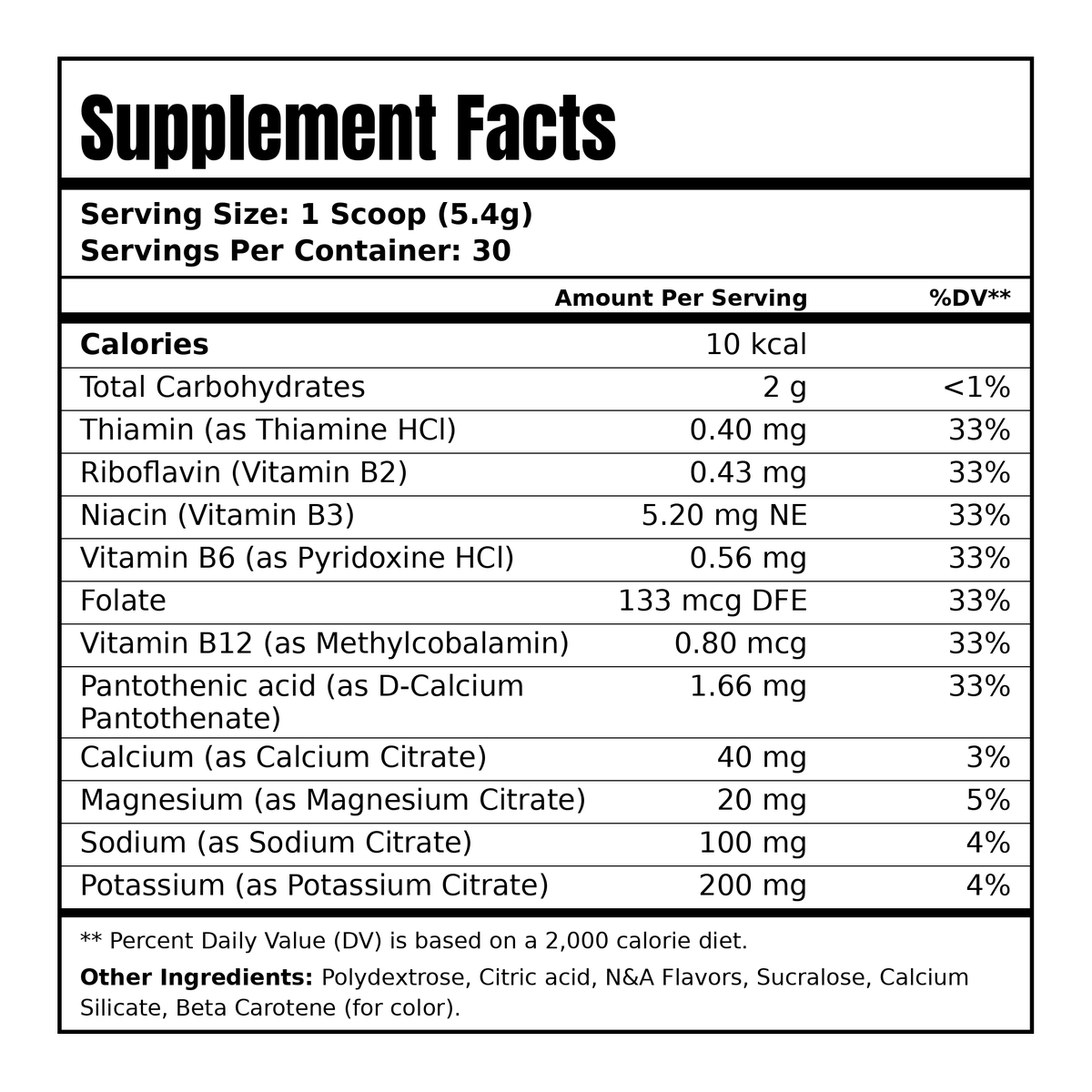 ELECTROLYTE HYDRATION POWDER